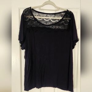 Elegant Black Lace Women's Top